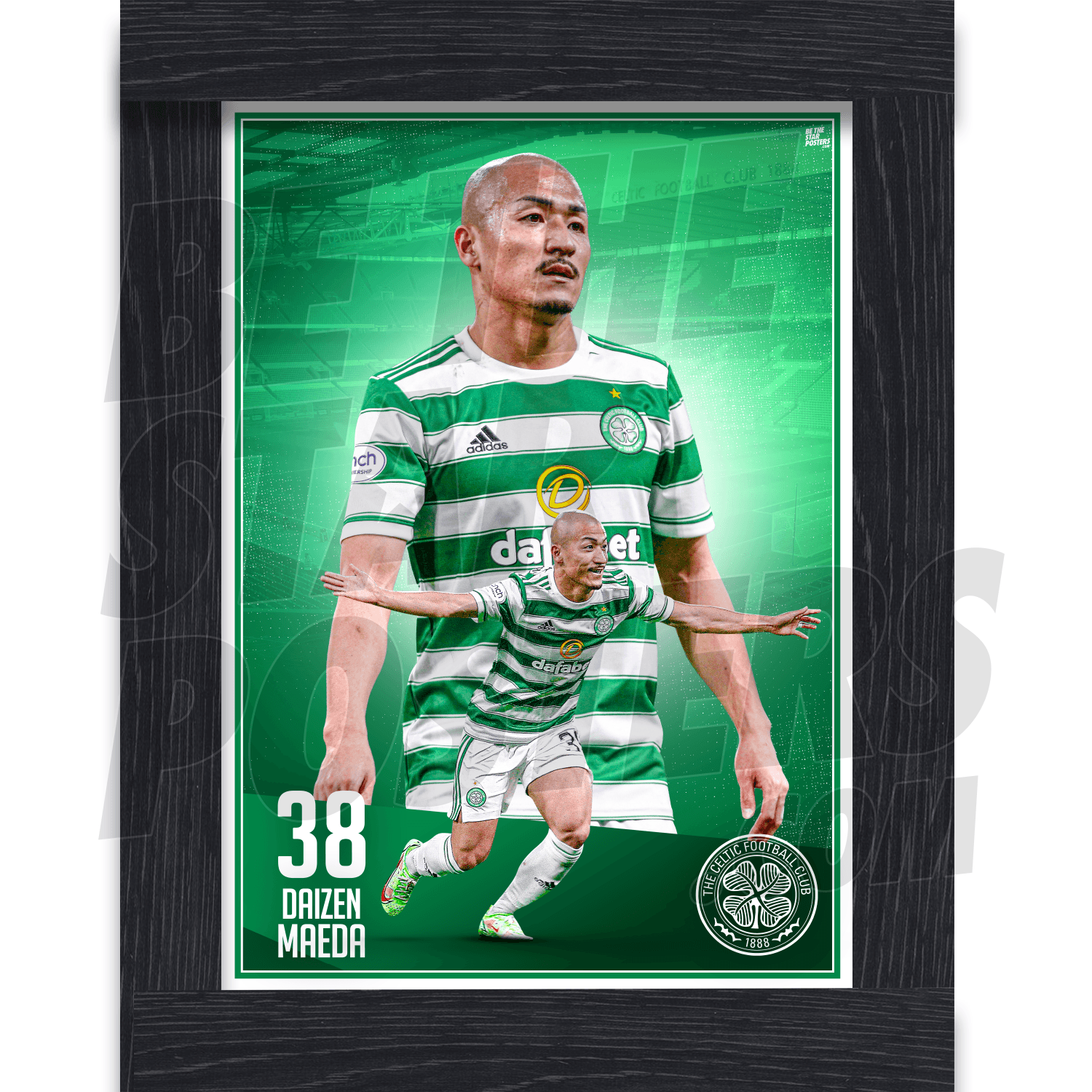 Celtic FC Maeda 21/22 Action Poster