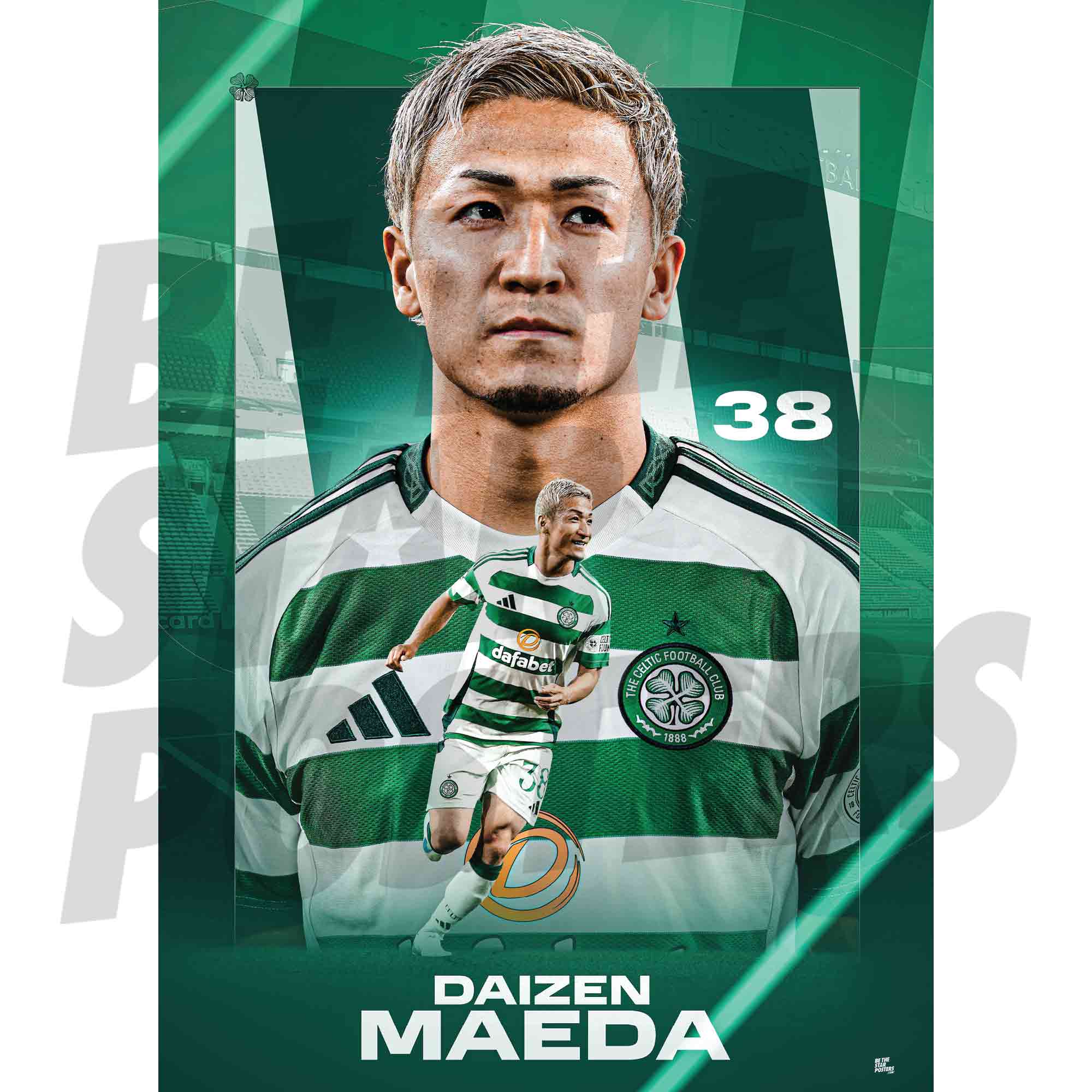Celtic FC Maeda 24/25 Action Poster