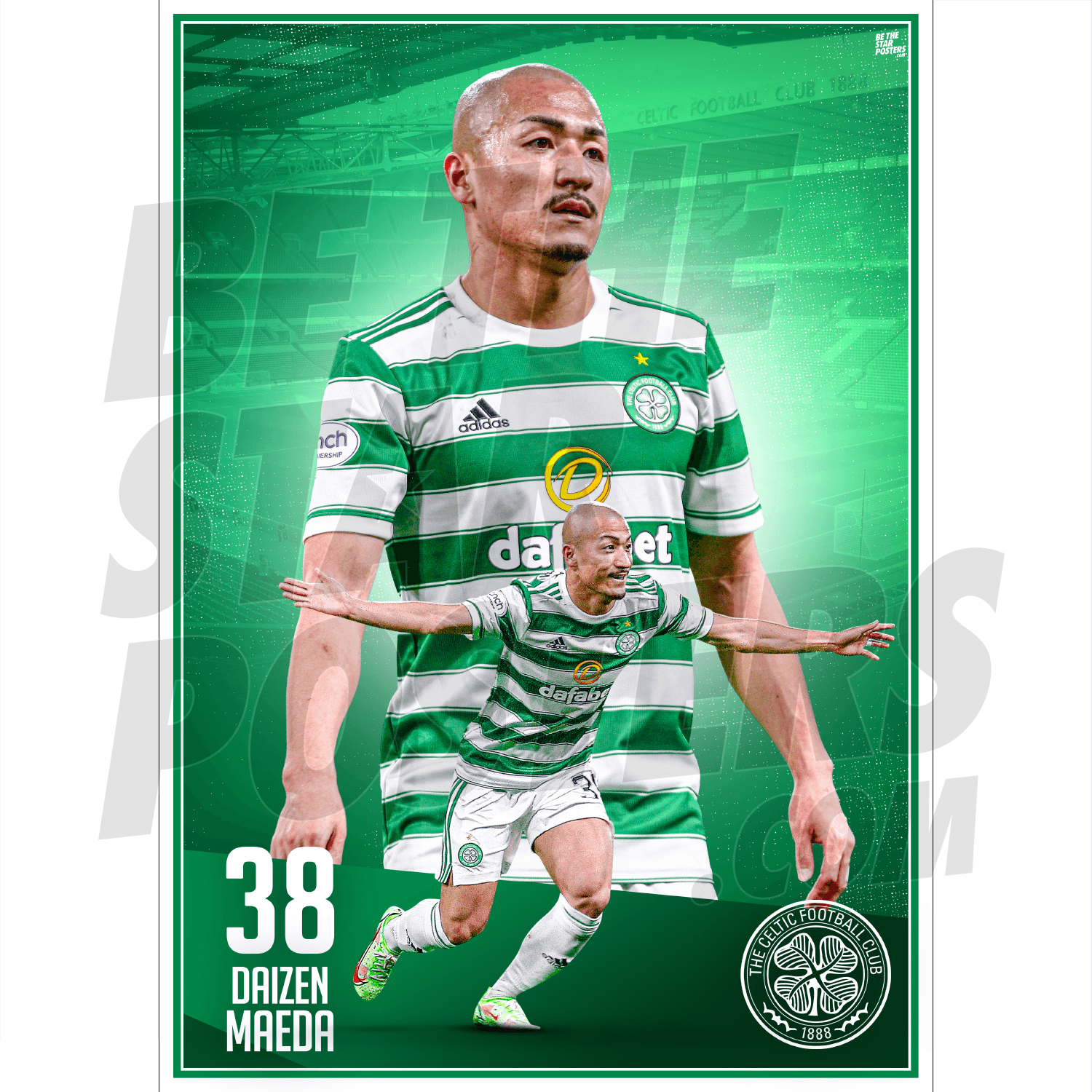 Celtic FC Maeda 21/22 Action Poster