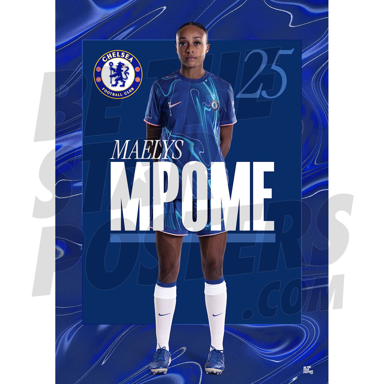 Chelsea FC Mpome 24/25 Headshot Poster