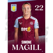 Aston Villa FC Simone Magill 23/24 Headshot Poster