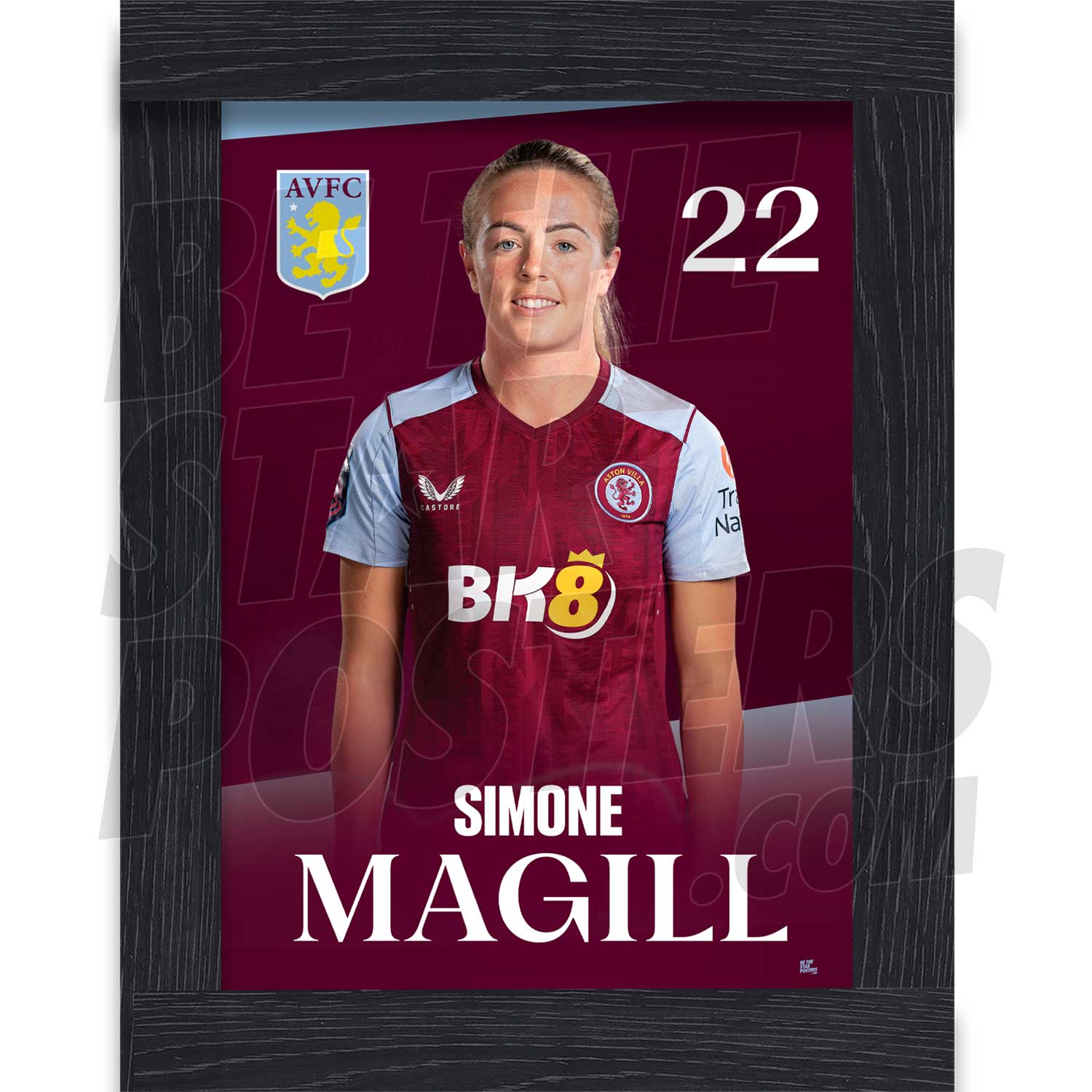 Aston Villa FC Simone Magill 23/24 Headshot Poster
