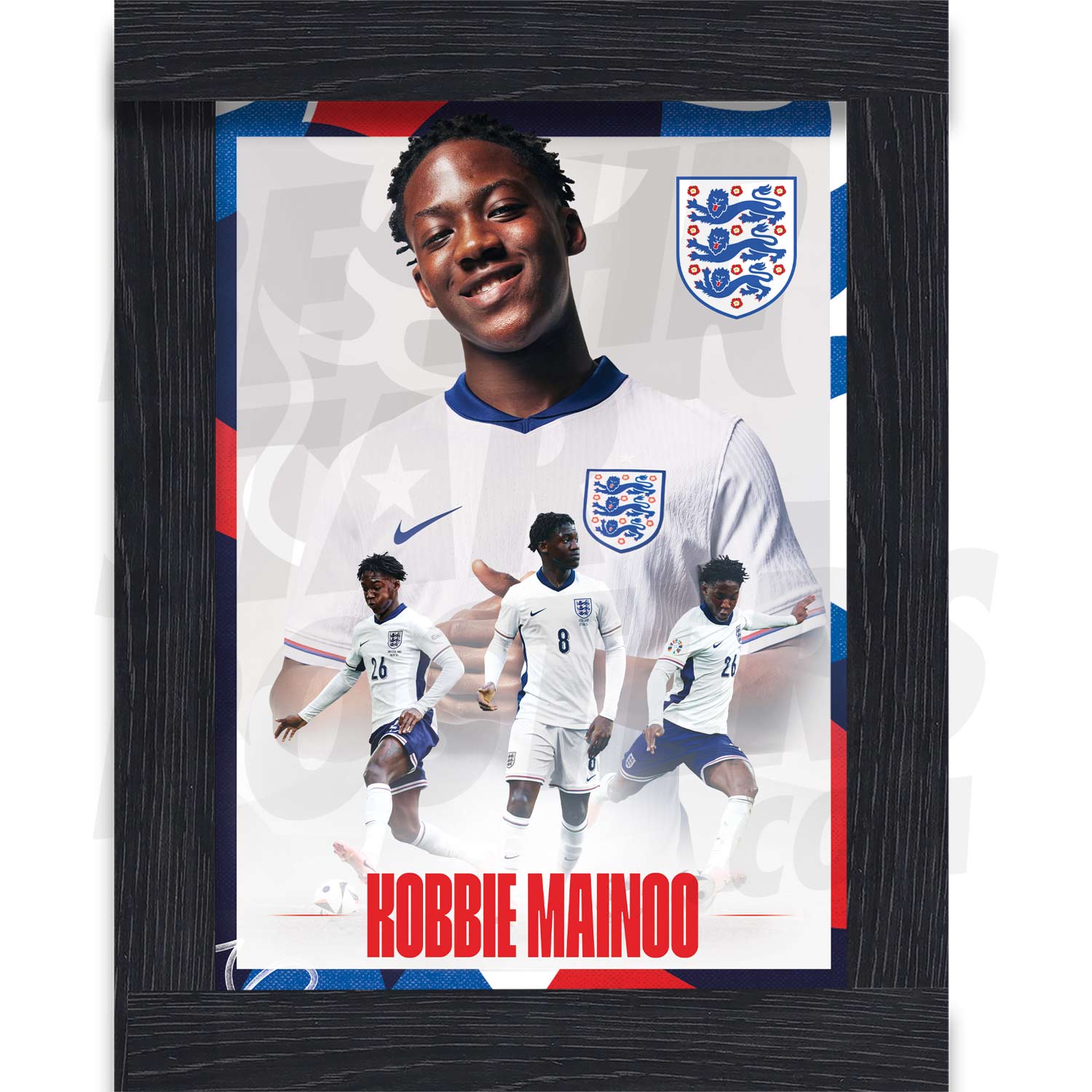 England Mainoo 24/25 Action Poster