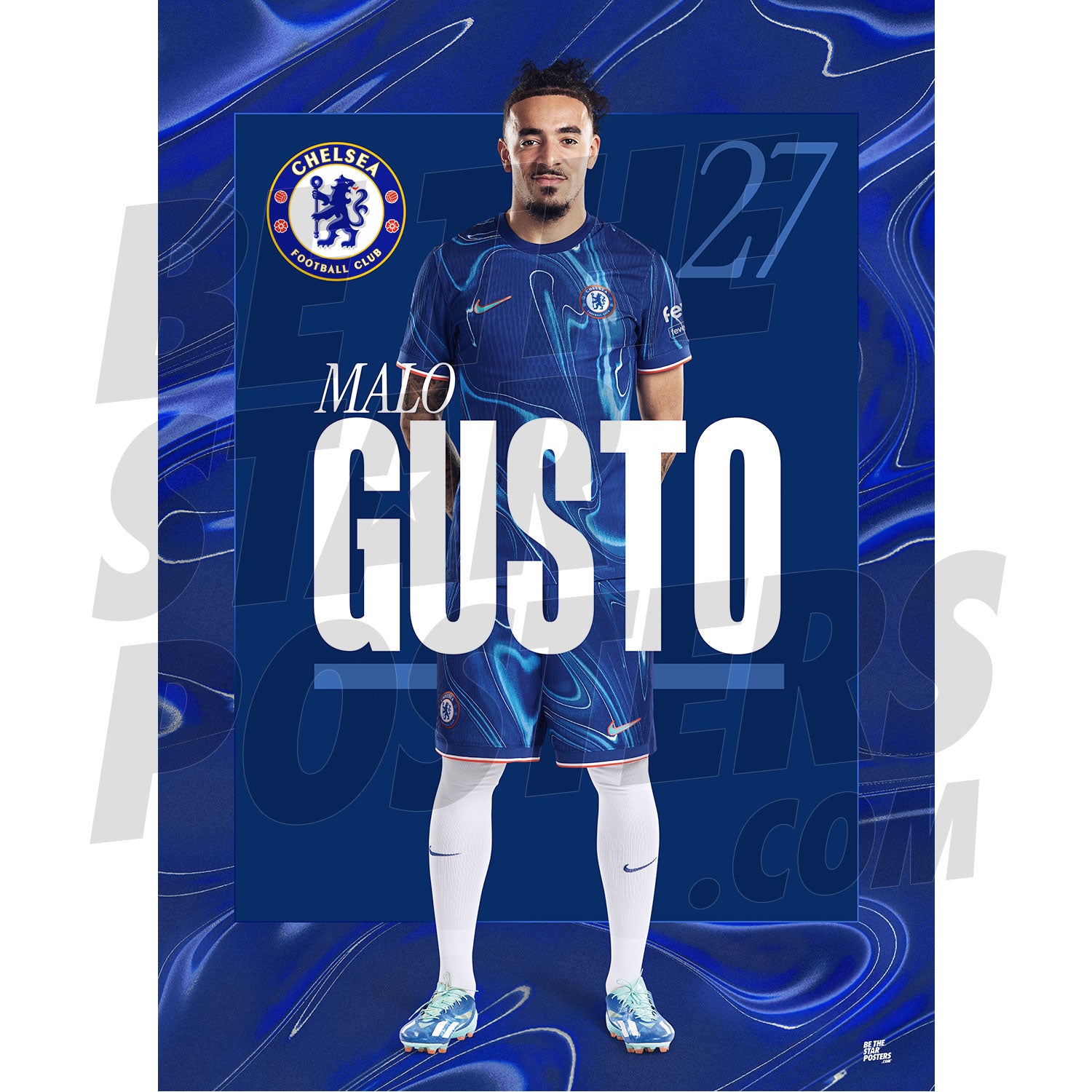 Chelsea FC Gusto 24/25 Headshot Poster
