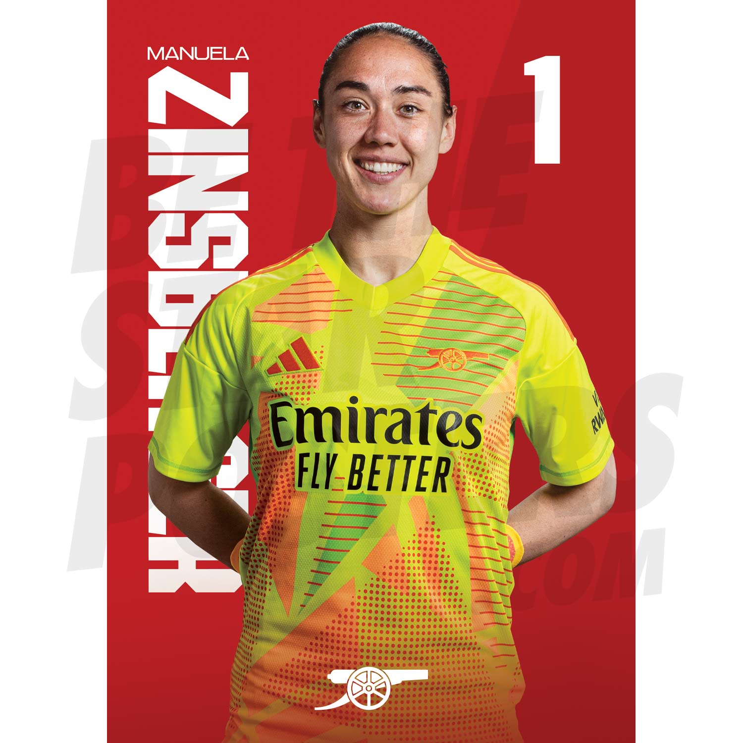 Arsenal FC Zinsberger 24/25 Headshot Poster