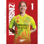 Arsenal FC Zinsberger 24/25 Headshot Poster