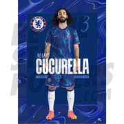 Chelsea FC Cucurella 24/25 Headshot Poster