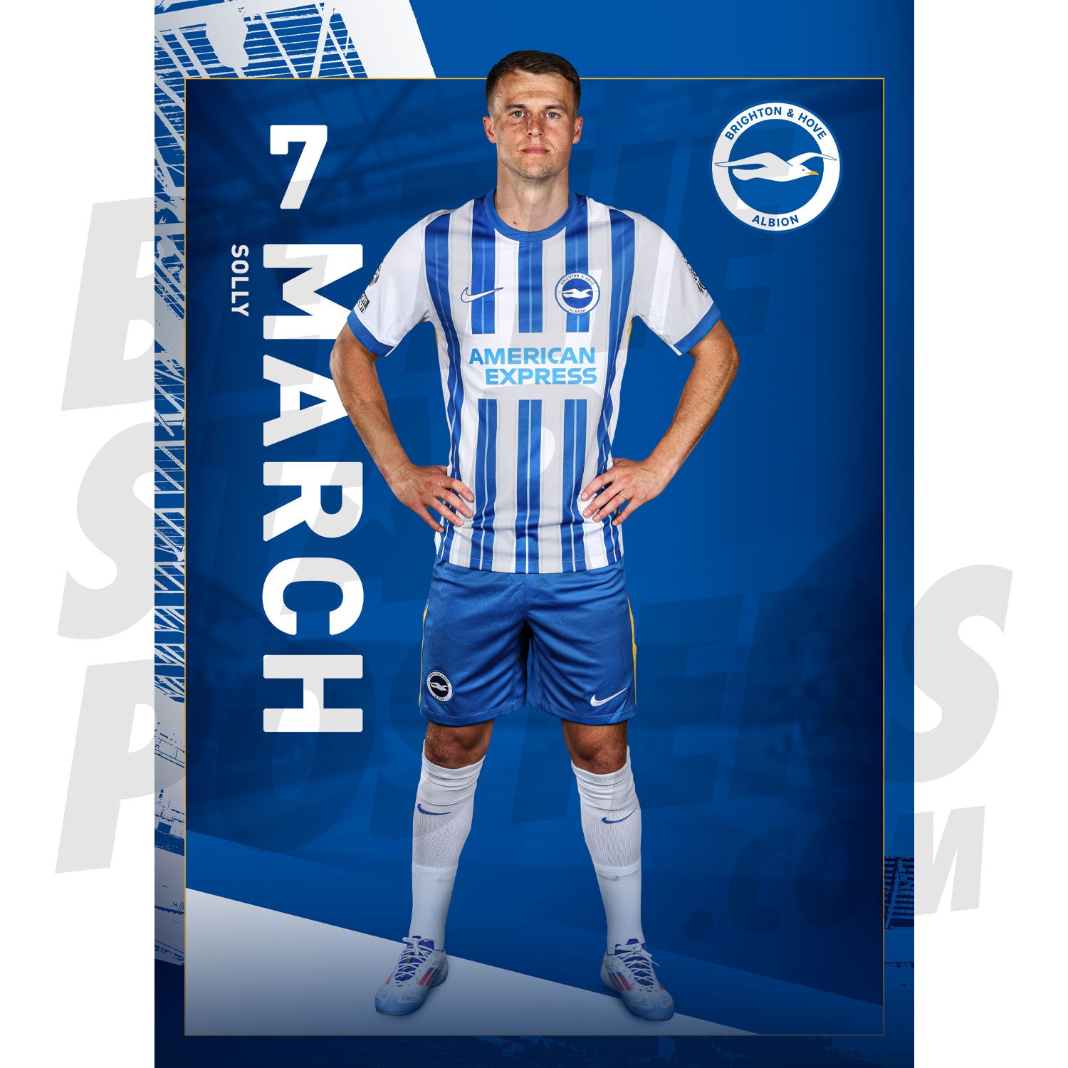 Brighton & Hove Albion FC March 24/25 Headshot Poster