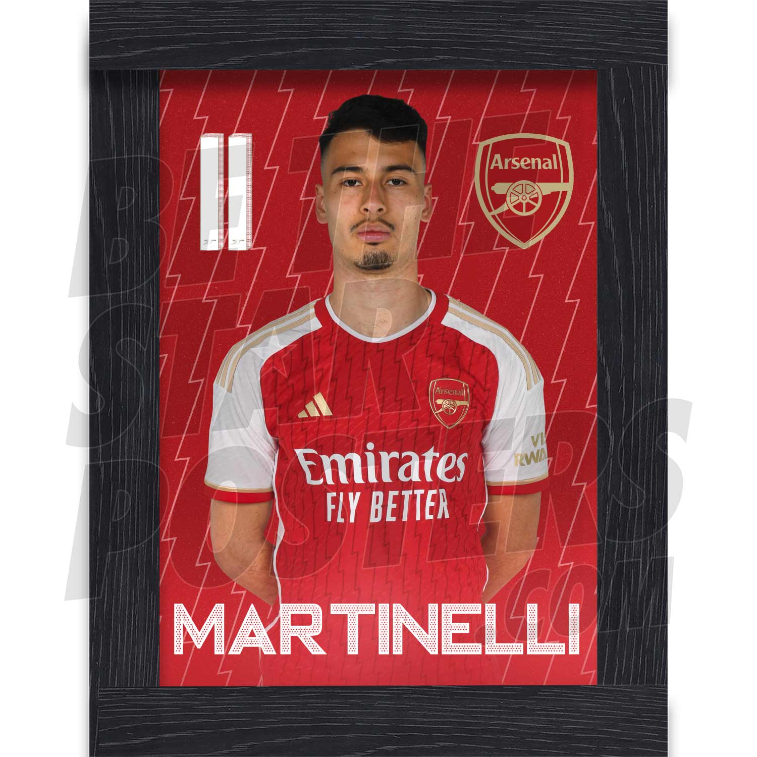 Arsenal FC Martinelli 23/24 Headshot Poster