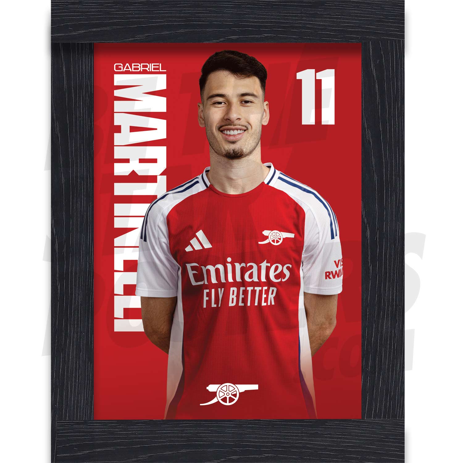 Arsenal FC Martinelli 24/25 Headshot Poster