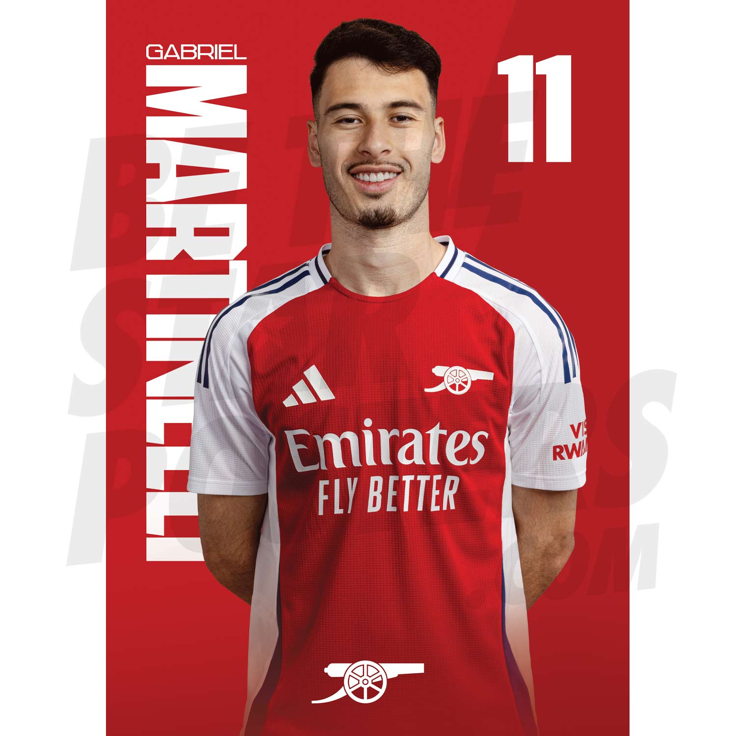 Arsenal FC Martinelli 24/25 Headshot Poster