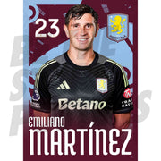 Aston Villa FC Emi Martinez 25/26 Headshot Poster