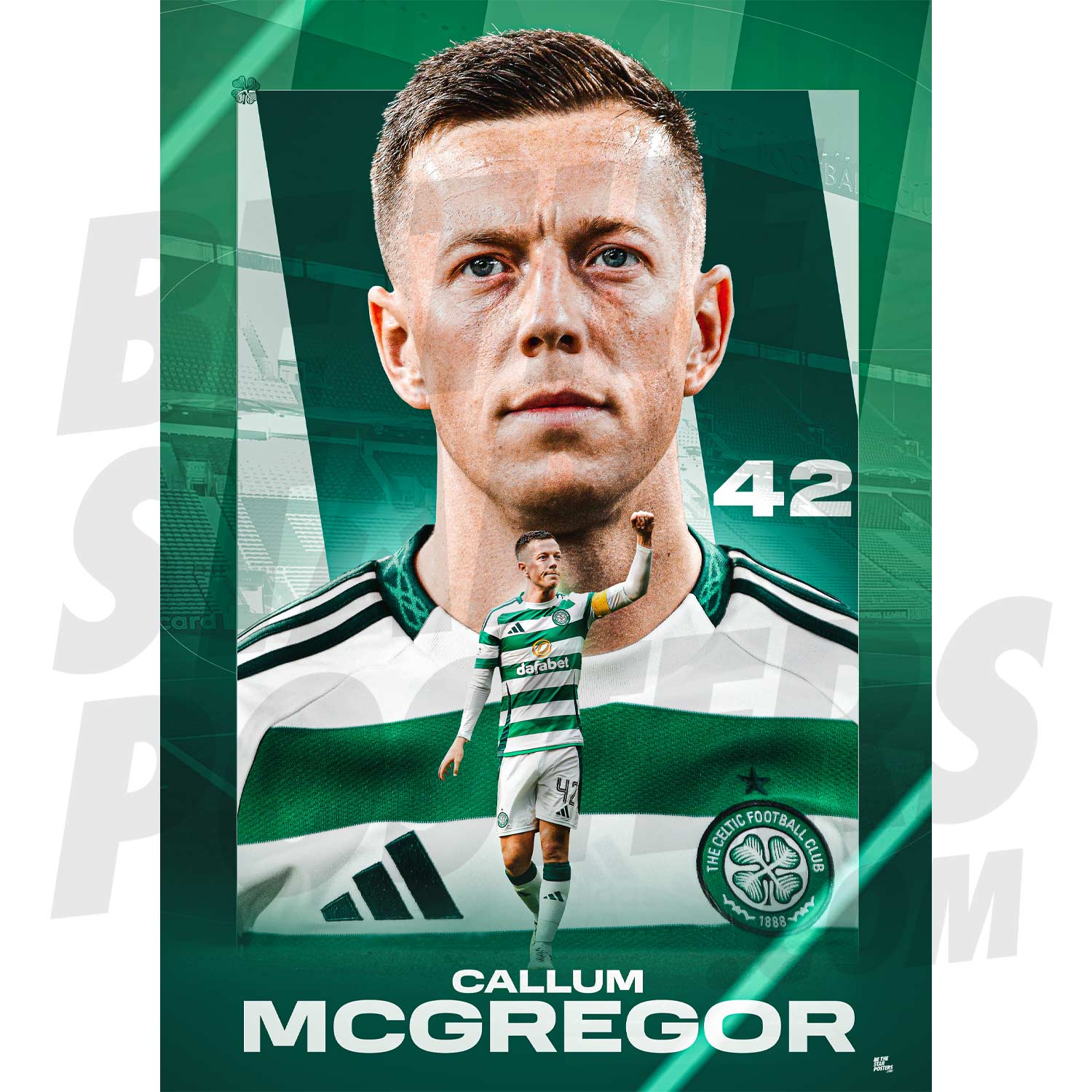 Celtic FC McGregor 24/25 Action Poster