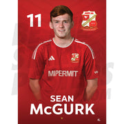 Swindon Town FC McGurk 24/25 Headshot Poster