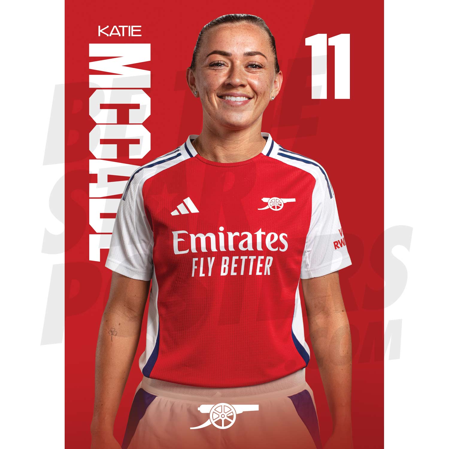Arsenal FC McCabe 24/25 Headshot Poster