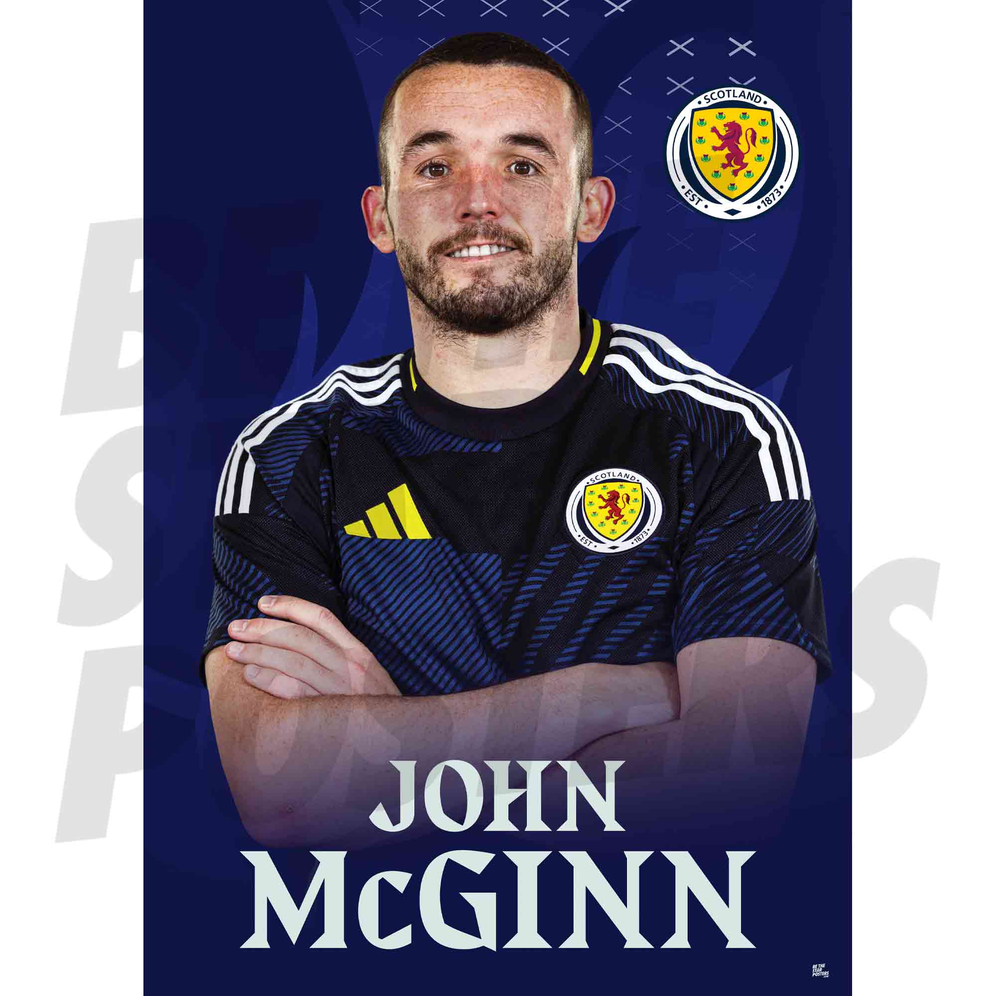 Scotland John McGinn 25/26 Home Headshot Poster