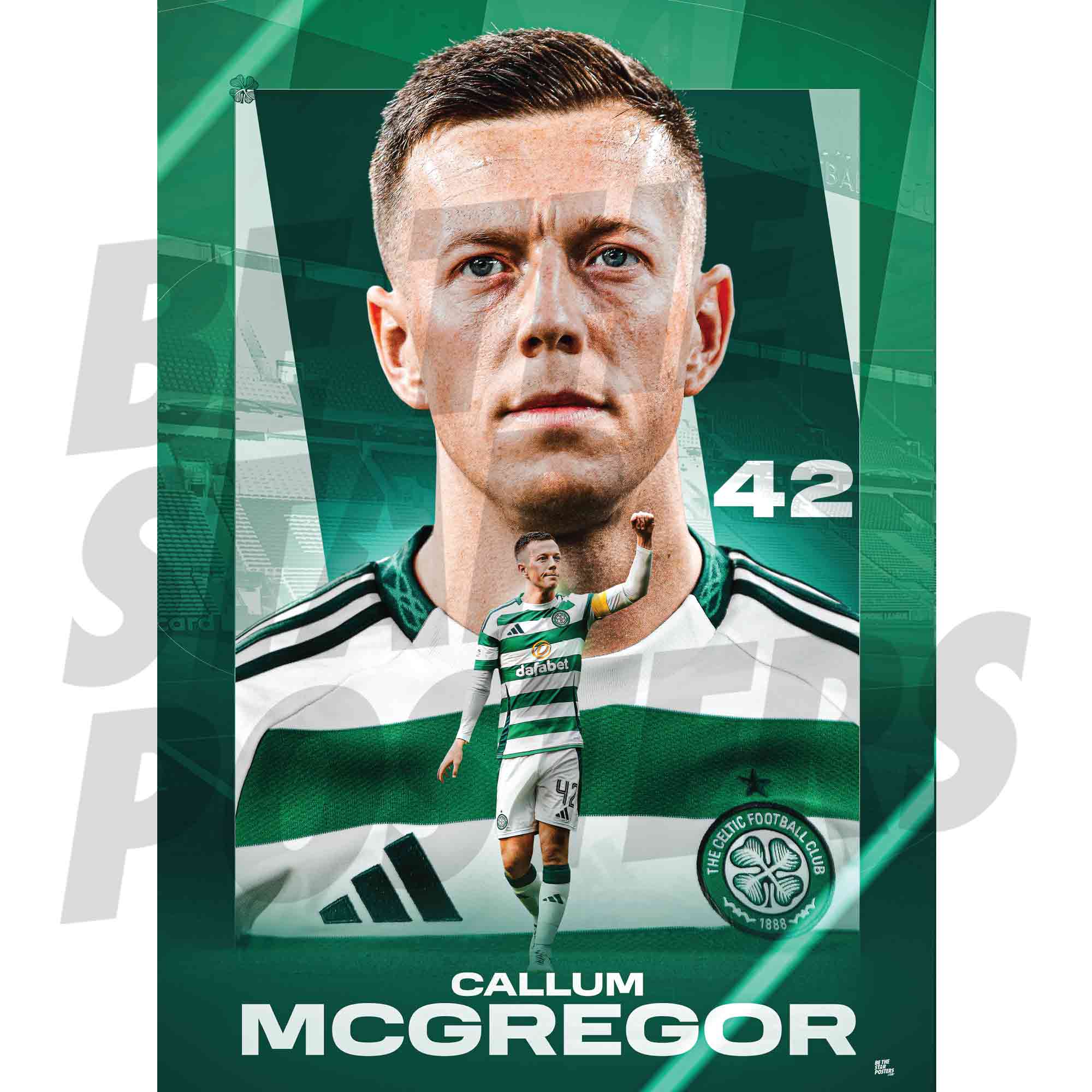 Celtic FC McGregor 24/25 Action Poster
