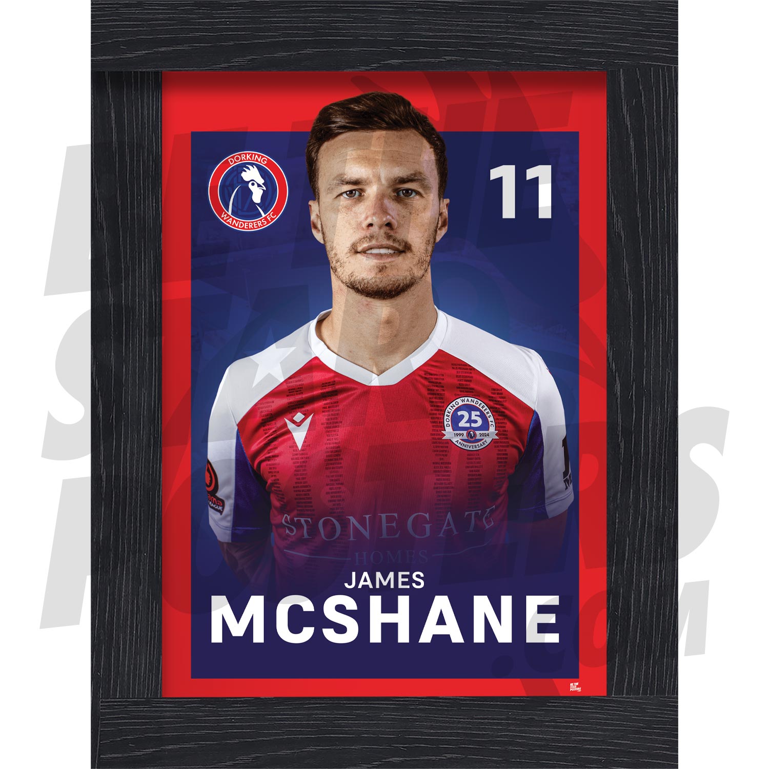 Dorking Wanderers FC McShane 24/25 Headshot Poster