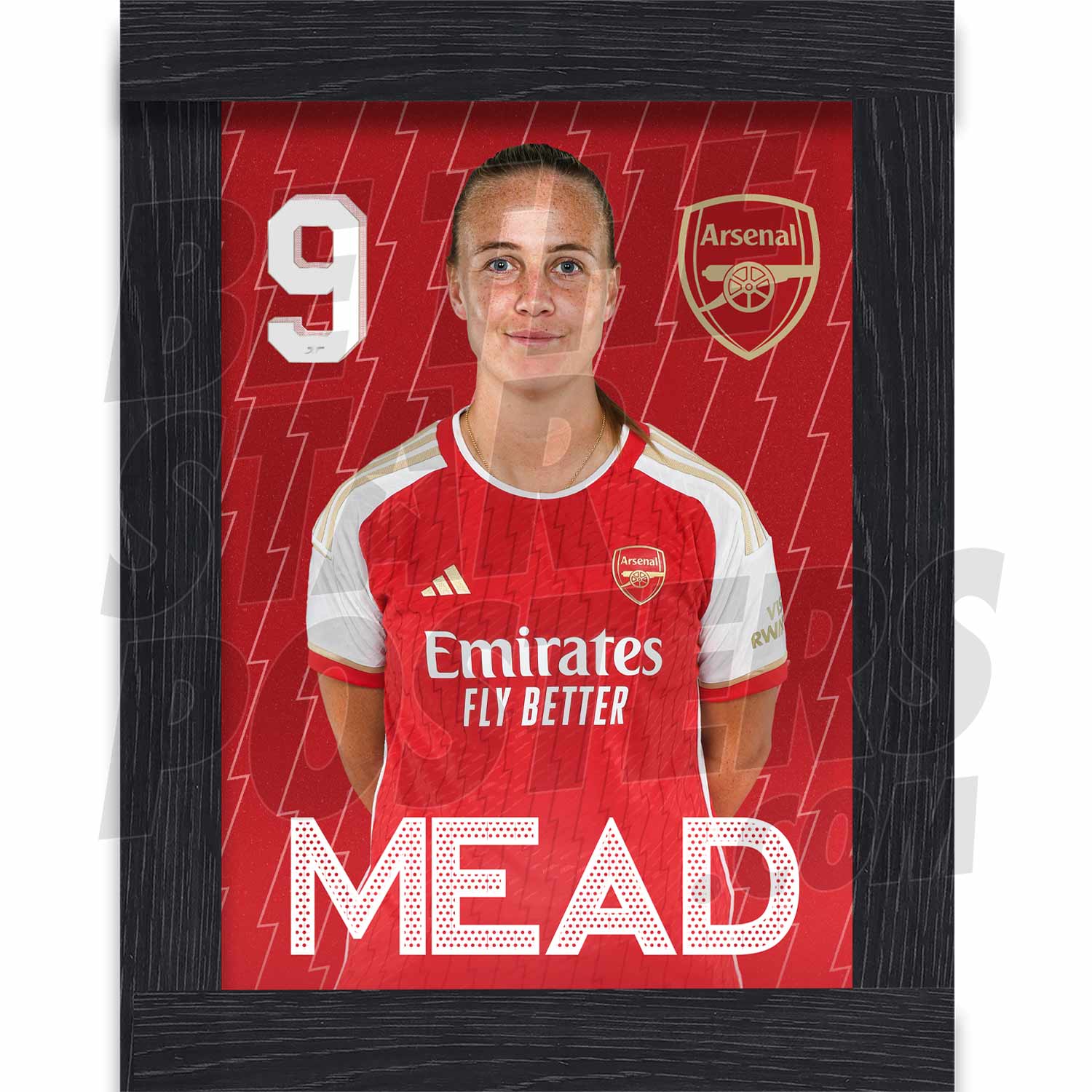 Arsenal Women FC Mead 23/24 Headshot Poster