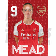 Arsenal Women FC Mead 23/24 Headshot Poster