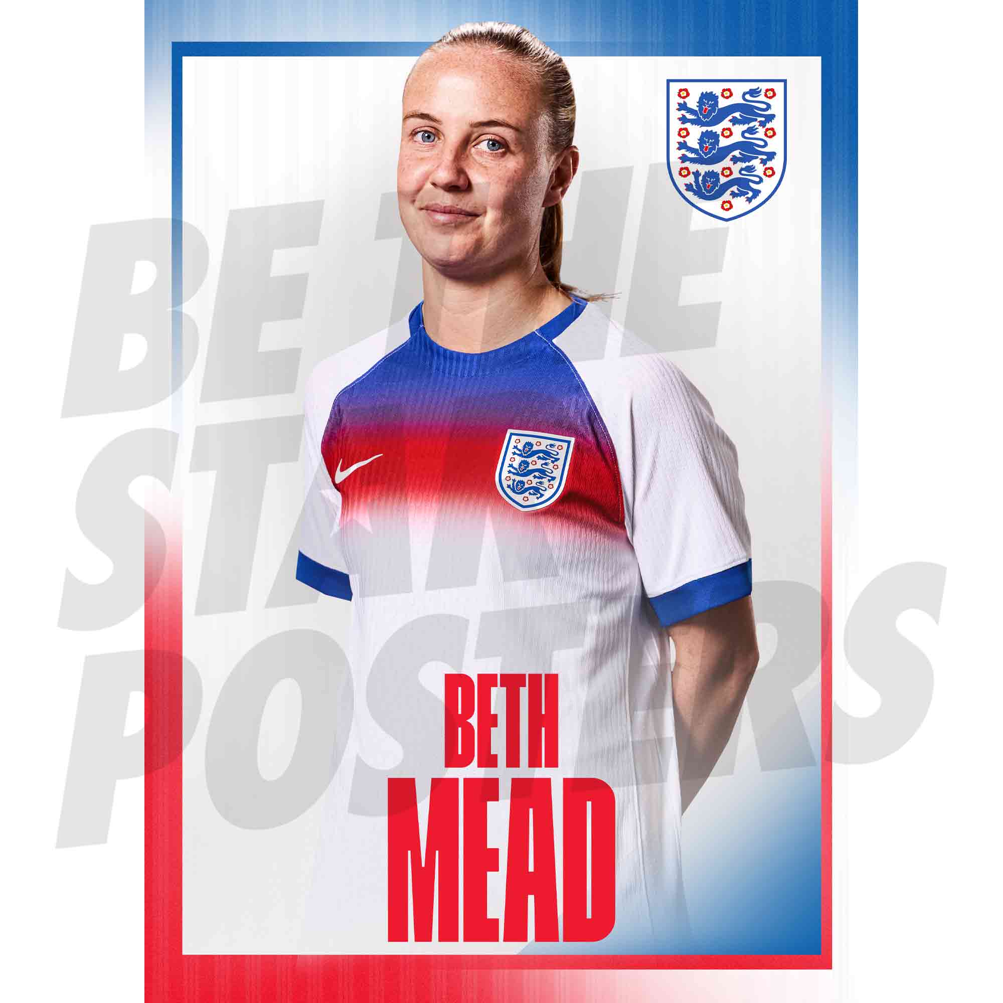 Lionesses Mead 25/26 Home Headshot Poster