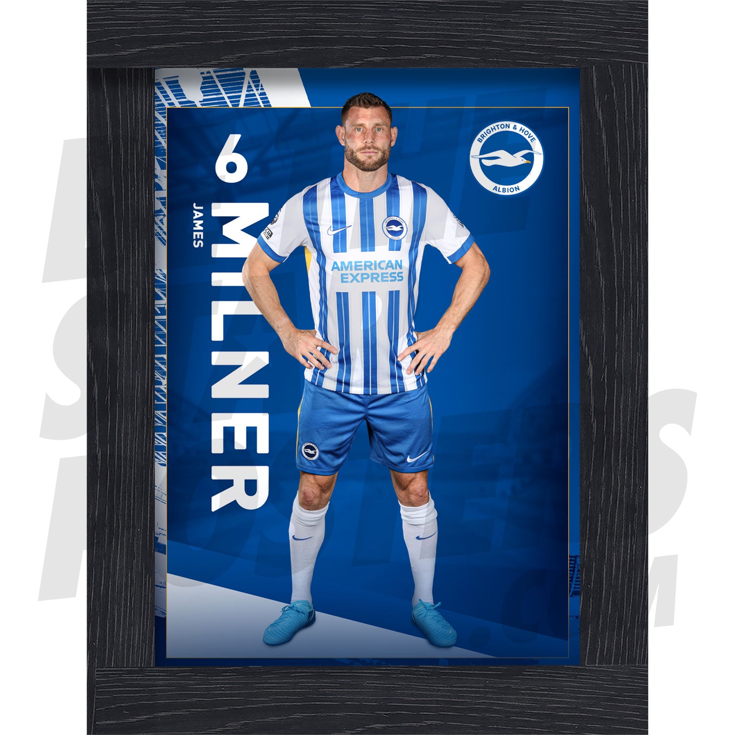 Brighton & Hove Albion FC Milner 24/25 Headshot Poster