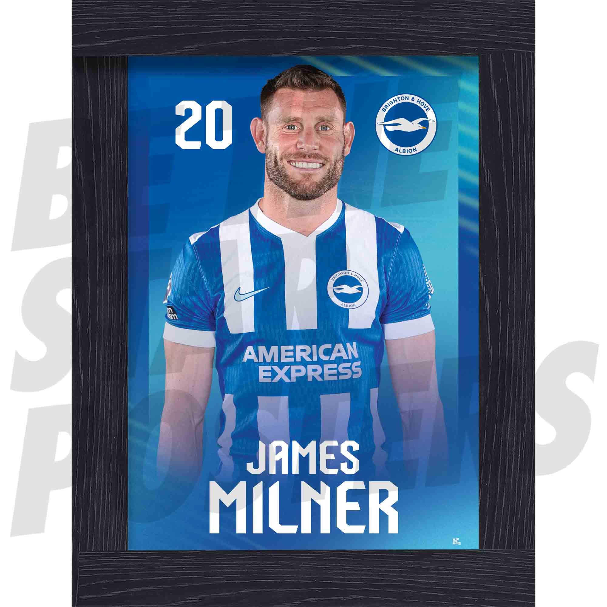 Brighton & Hove Albion FC James Milner 25/26 Headshot Poster