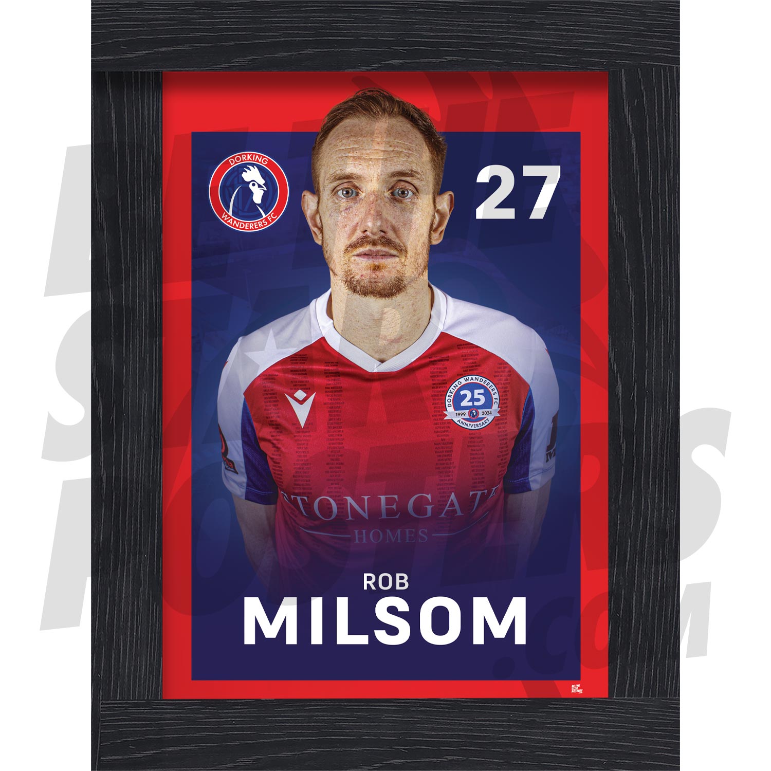 Dorking Wanderers FC Milsom 24/25 Headshot Poster