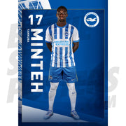 Brighton & Hove Albion FC Minteh 24/25 Headshot Poster