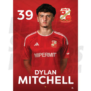 Swindon Town FC Mitchell 24/25 Headshot Poster