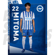 Brighton & Hove Albion FC Mitoma 24/25 Headshot Poster