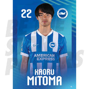 Brighton & Hove Albion FC Kaoru Mitoma 25/26 Headshot Poster