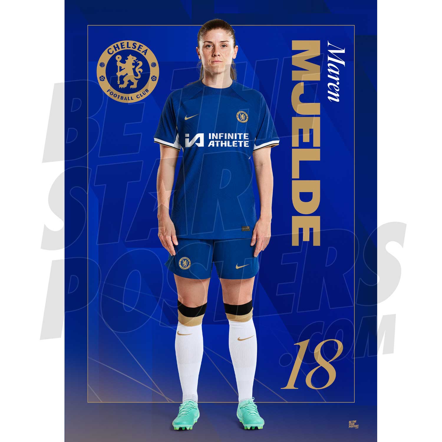 Chelsea FC Mjelde 23/24 Headshot Poster