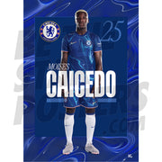 Chelsea FC Caicedo 24/25 Headshot Poster