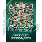Celtic FC Squad 24/25 Team Montage Poster