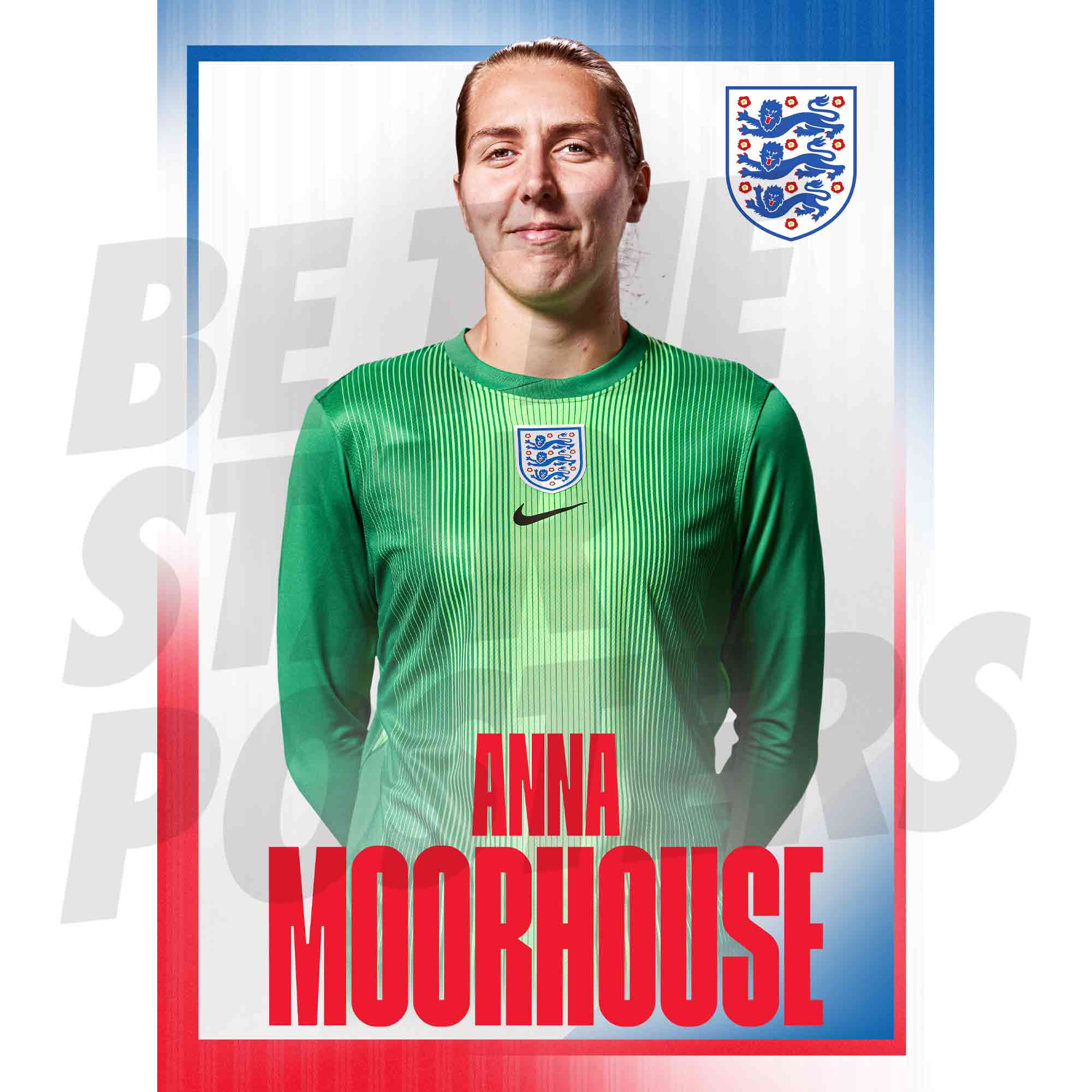 Lionesses Moorhouse 25/26 Home Headshot Poster