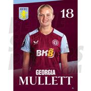 Aston Villa FC Georgia Mullett 23/24 Headshot Poster