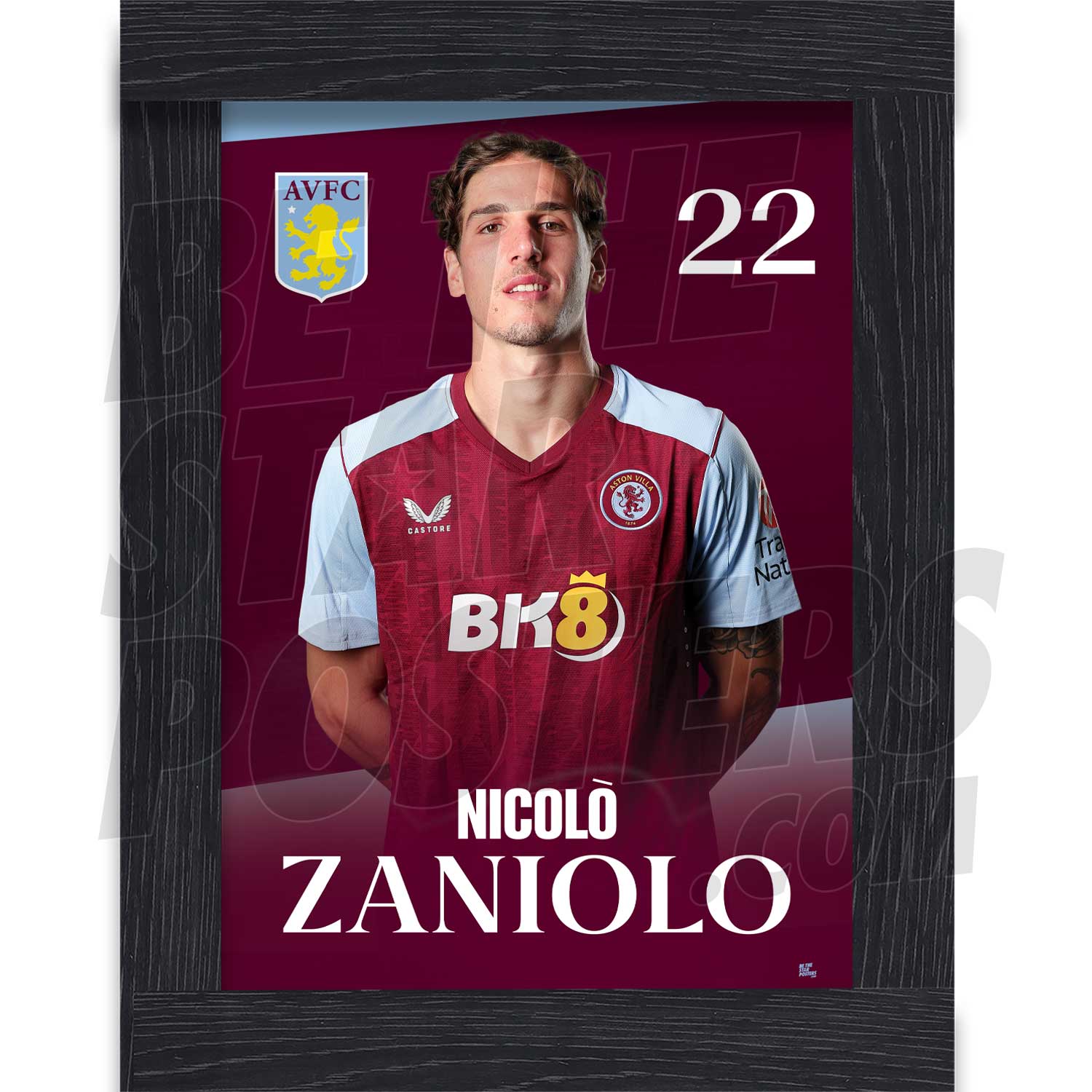 Aston Villa FC Zaniolo 23/24 Headshot Poster