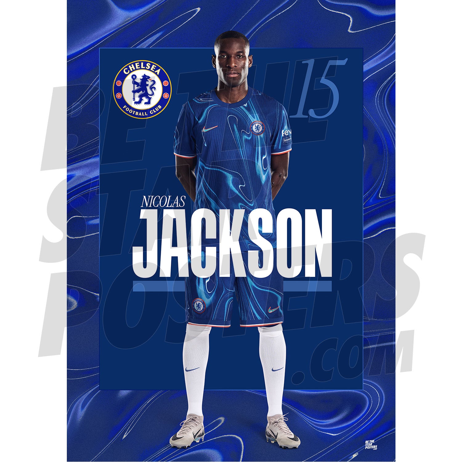 Chelsea FC Jackson 24/25 Headshot Poster