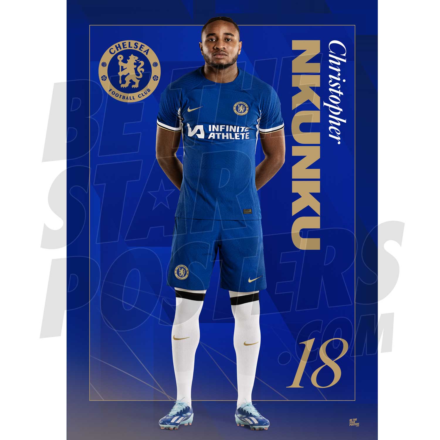 Chelsea FC Nkunku 23/24 Headshot Poster