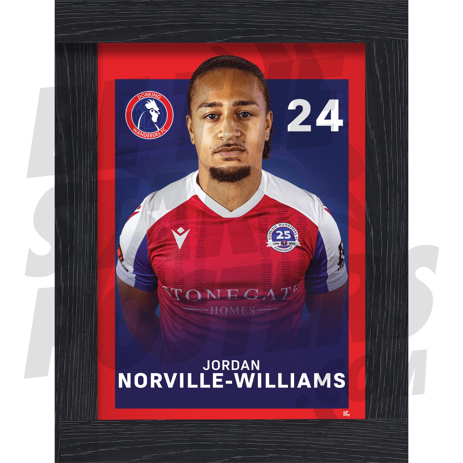 Dorking Wanderers FC Norville-Williams 24/25 Headshot Poster