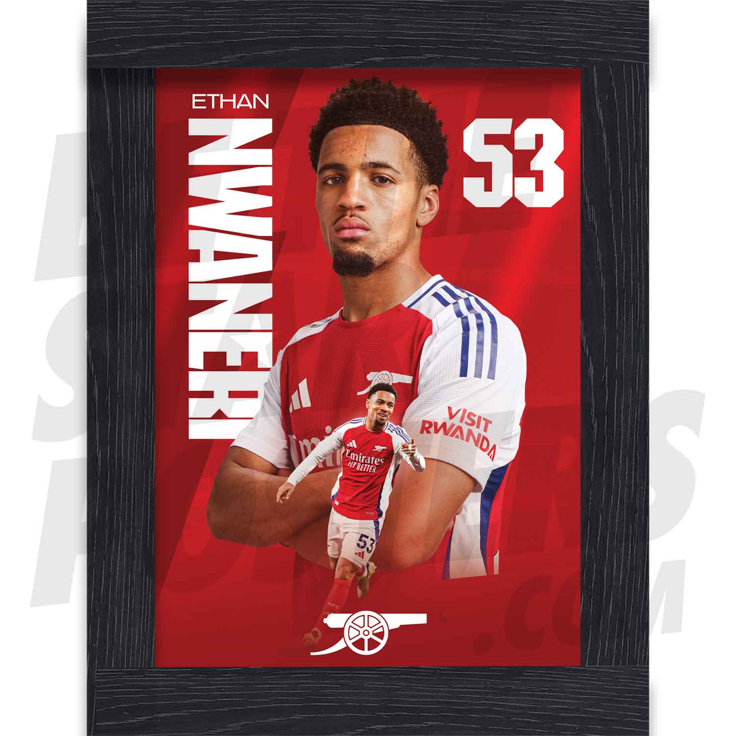 Arsenal FC Nwaneri 24/25 Action Poster