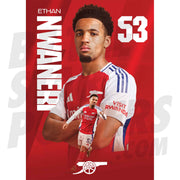 Arsenal FC Nwaneri 24/25 Action Poster