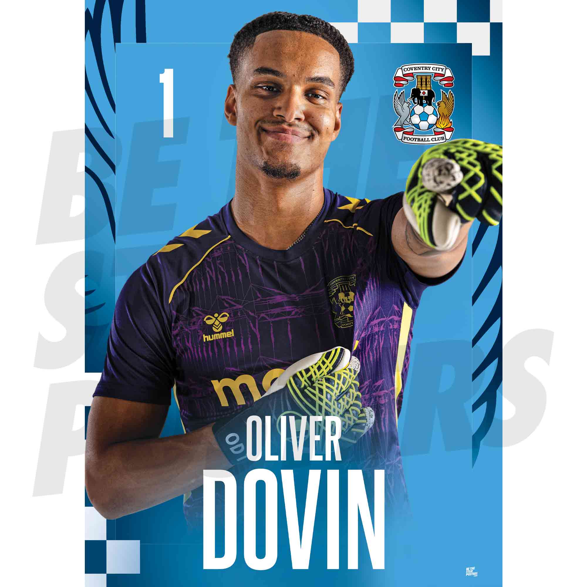 Coventry City FC Oliver Dovin 25/26 Headshot Poster