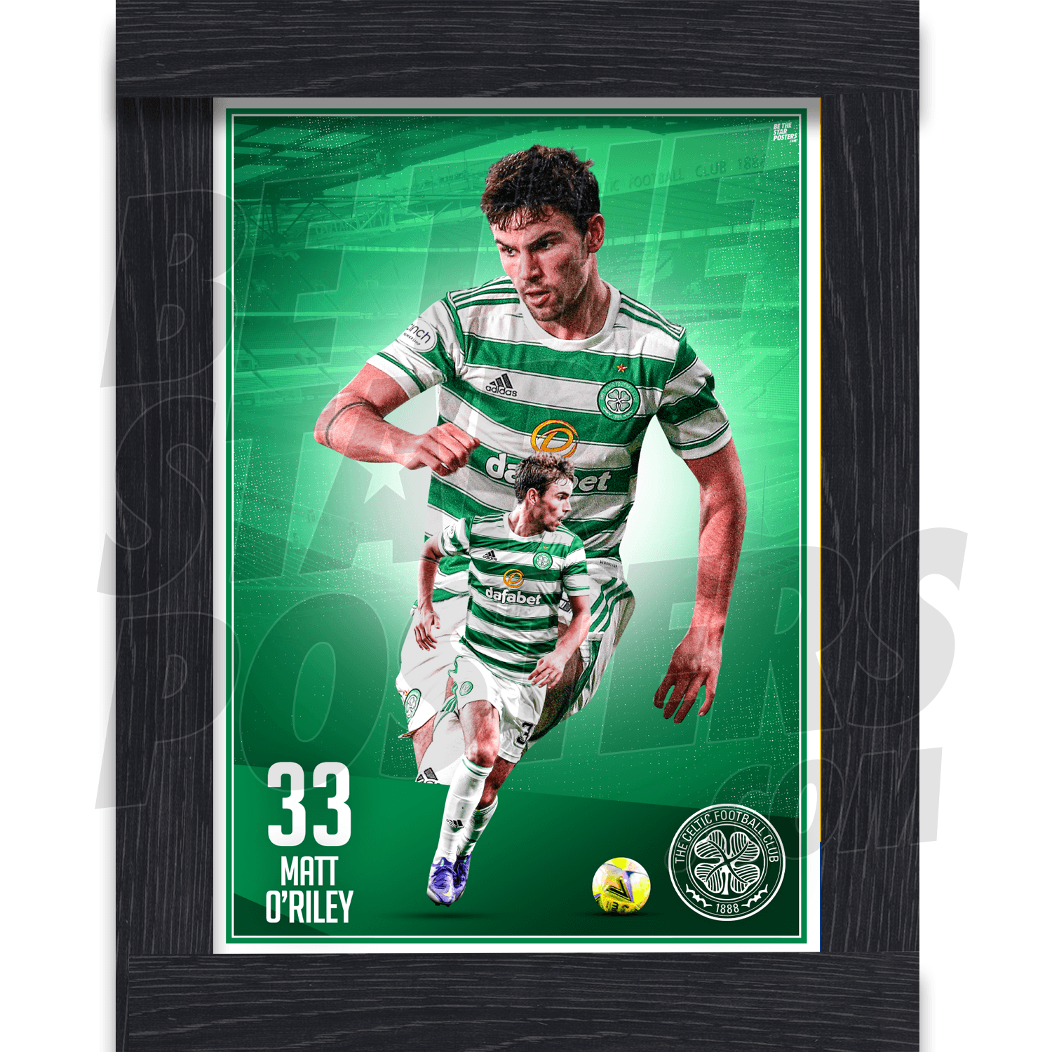 Celtic FC O'Riley 21/22 Action Poster