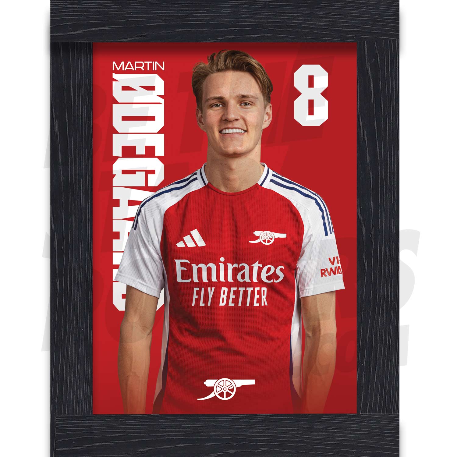Arsenal FC Odegaard 24/25 Headshot Poster