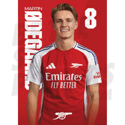 Arsenal FC Odegaard 24/25 Headshot Poster