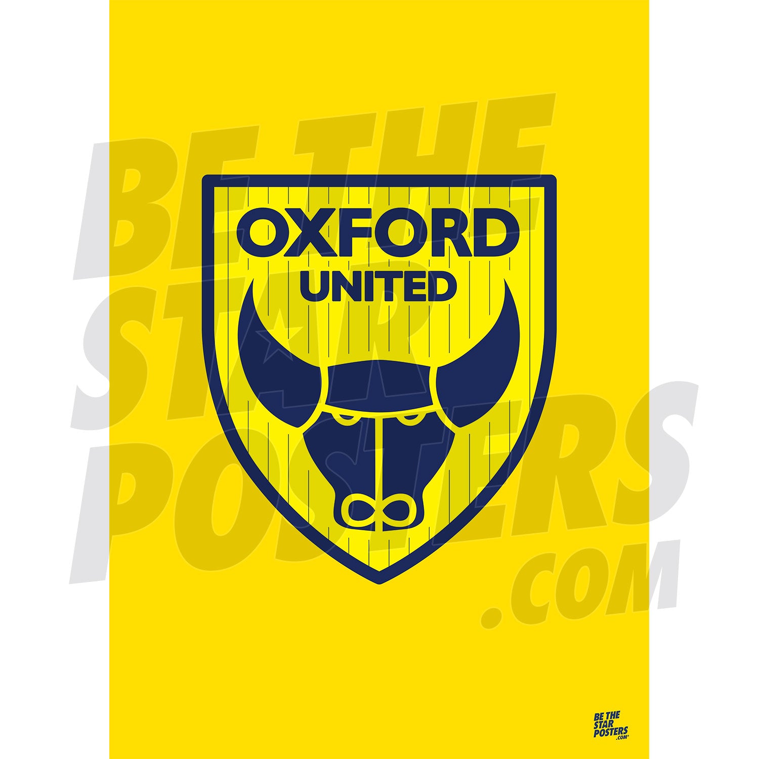Oxford United FC Crest Poster Official Print Be The Star Posters oxford-united-fc-crest-poster-official-print-be-the-star-posters