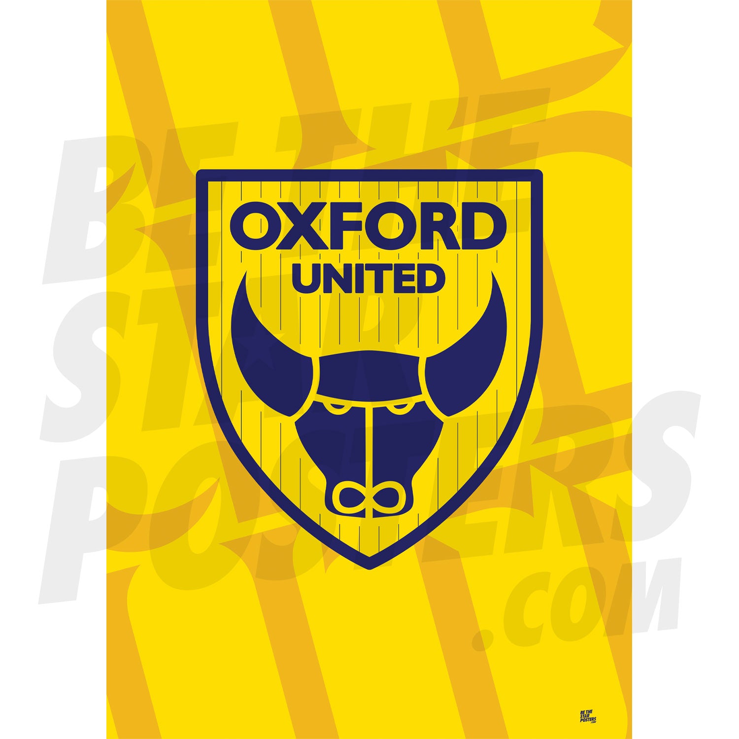 Oxford United FC Crest Graphic Poster