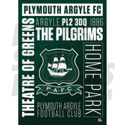 Plymouth Argyle FC Word Poster